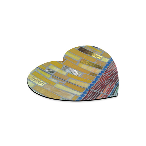 mosaic yellow Heart-shaped Mousepad