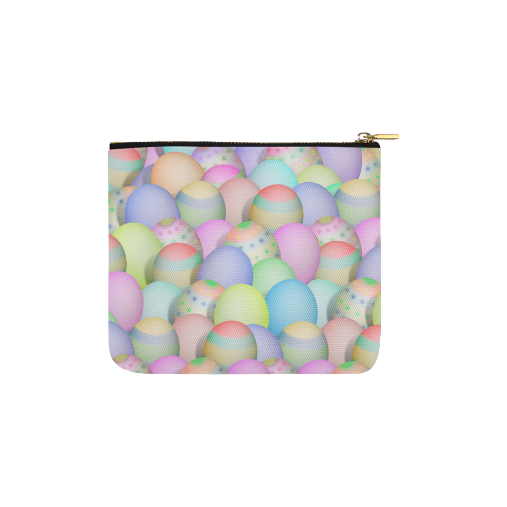Pastel Colored Easter Eggs Carry-All Pouch 6''x5''