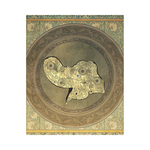 Mandala of cute elephant Duvet Cover 86"x70" ( All-over-print)