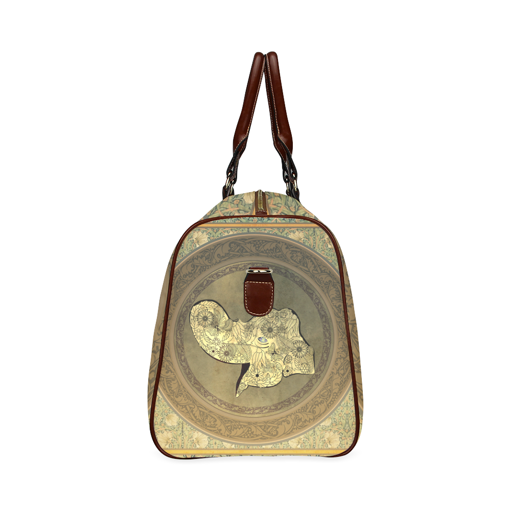 Mandala of cute elephant Waterproof Travel Bag/Large (Model 1639)