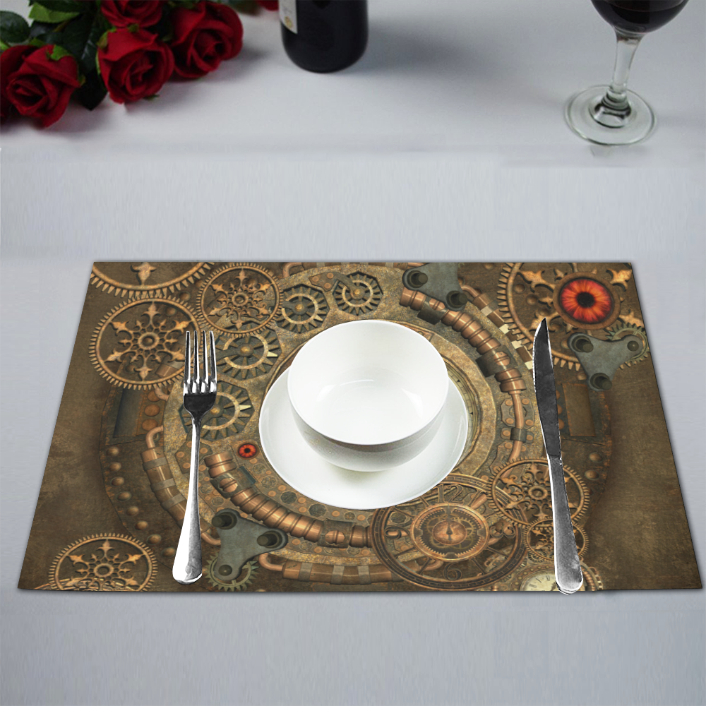 Steampunk, awesome clockwork Placemat 12''x18''