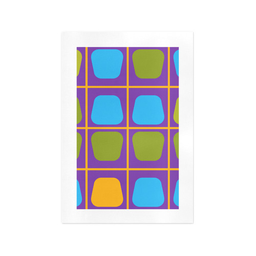 Shapes in squares pattern34 Art Print 13‘’x19‘’