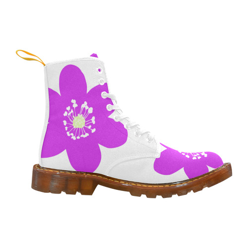 Red Anemone Hepatica. Inspired by the Magic Island of Gotland. Martin Boots For Women Model 1203H