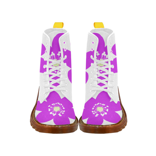 Red Anemone Hepatica. Inspired by the Magic Island of Gotland. Martin Boots For Women Model 1203H