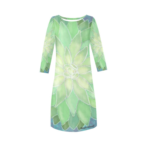 Succulent. Inspired by the Magic Island of Gotland. Round Collar Dress (D22)