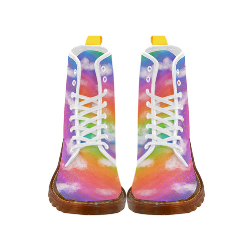 Rainbow Love White. Inspired by the Magic Island of Gotland. Martin Boots For Women Model 1203H