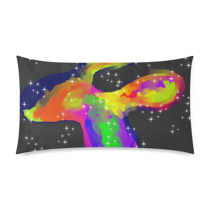 stars Rectangle Pillow Case 20"x36"(Twin Sides)