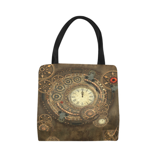 Steampunk, awesome clockwork Canvas Tote Bag (Model 1657)
