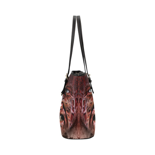 nightmare horror Leather Tote Bag/Large (Model 1651)