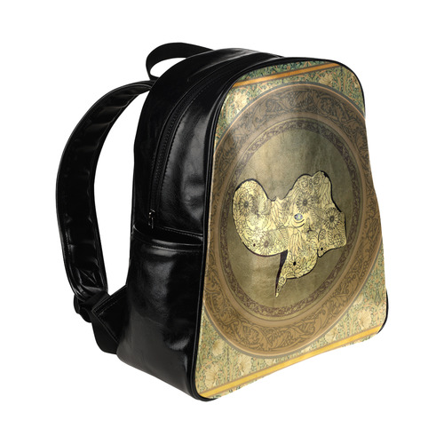 Mandala of cute elephant Multi-Pockets Backpack (Model 1636)