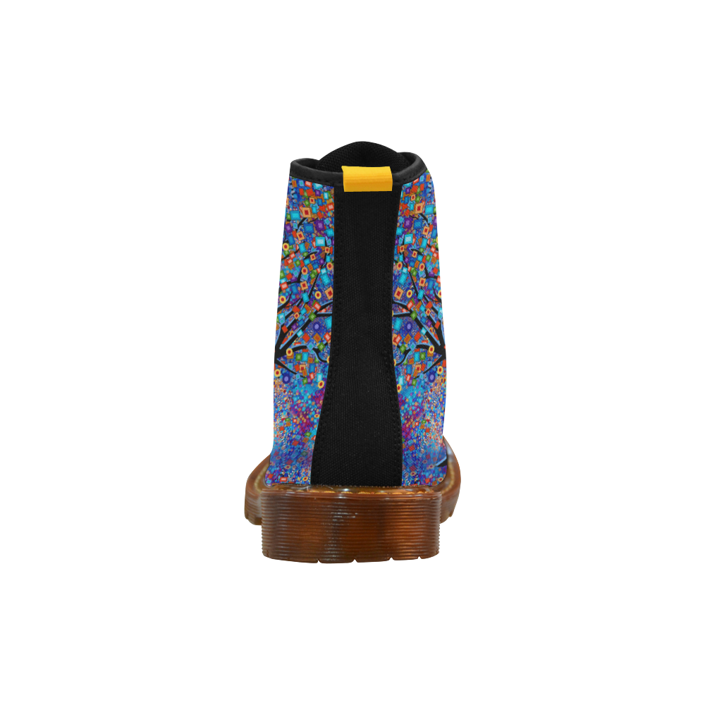 Colorful Tree Printed Boots by Juleez Martin Boots For Women Model 1203H