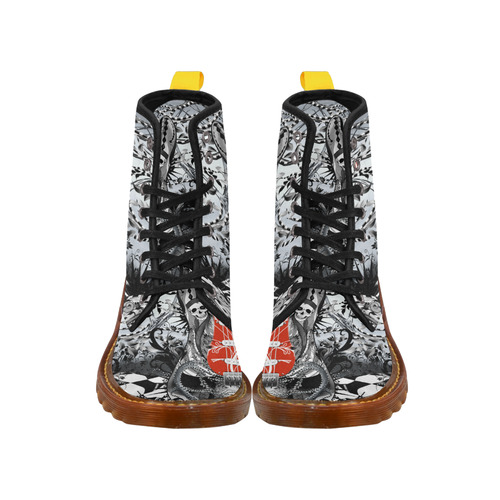 Guitar Grunge Gothic Art Print Martin Boots Martin Boots For Women Model 1203H