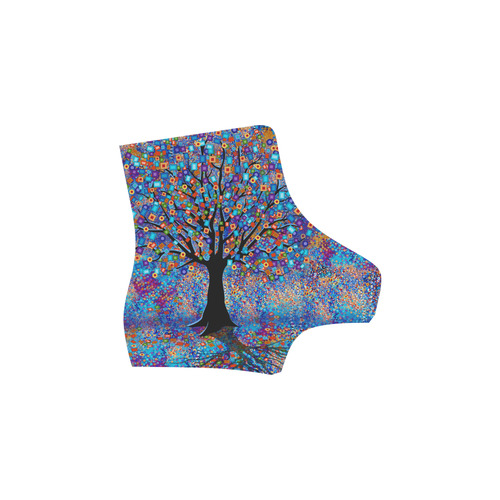 Colorful Tree Printed Boots by Juleez Martin Boots For Women Model 1203H