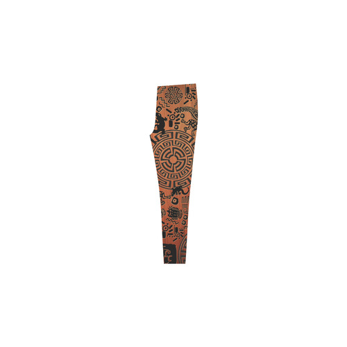 Mayan Primitive Symbol Print Leggings Cassandra Women's Leggings (Model L01)