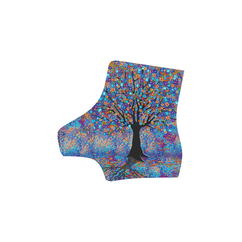 Colorful Tree Printed Boots by Juleez Martin Boots For Women Model 1203H