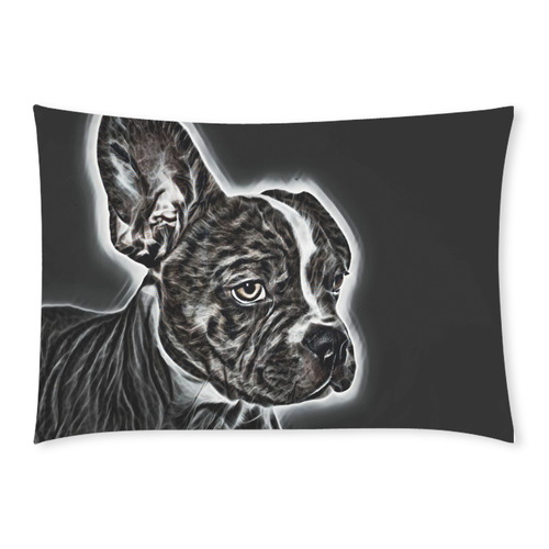Lovely Buddy Black and White Custom Rectangle Pillow Case 20x30 (One Side)