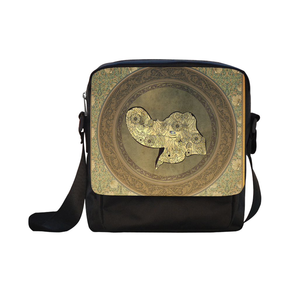 Mandala of cute elephant Crossbody Nylon Bags (Model 1633)