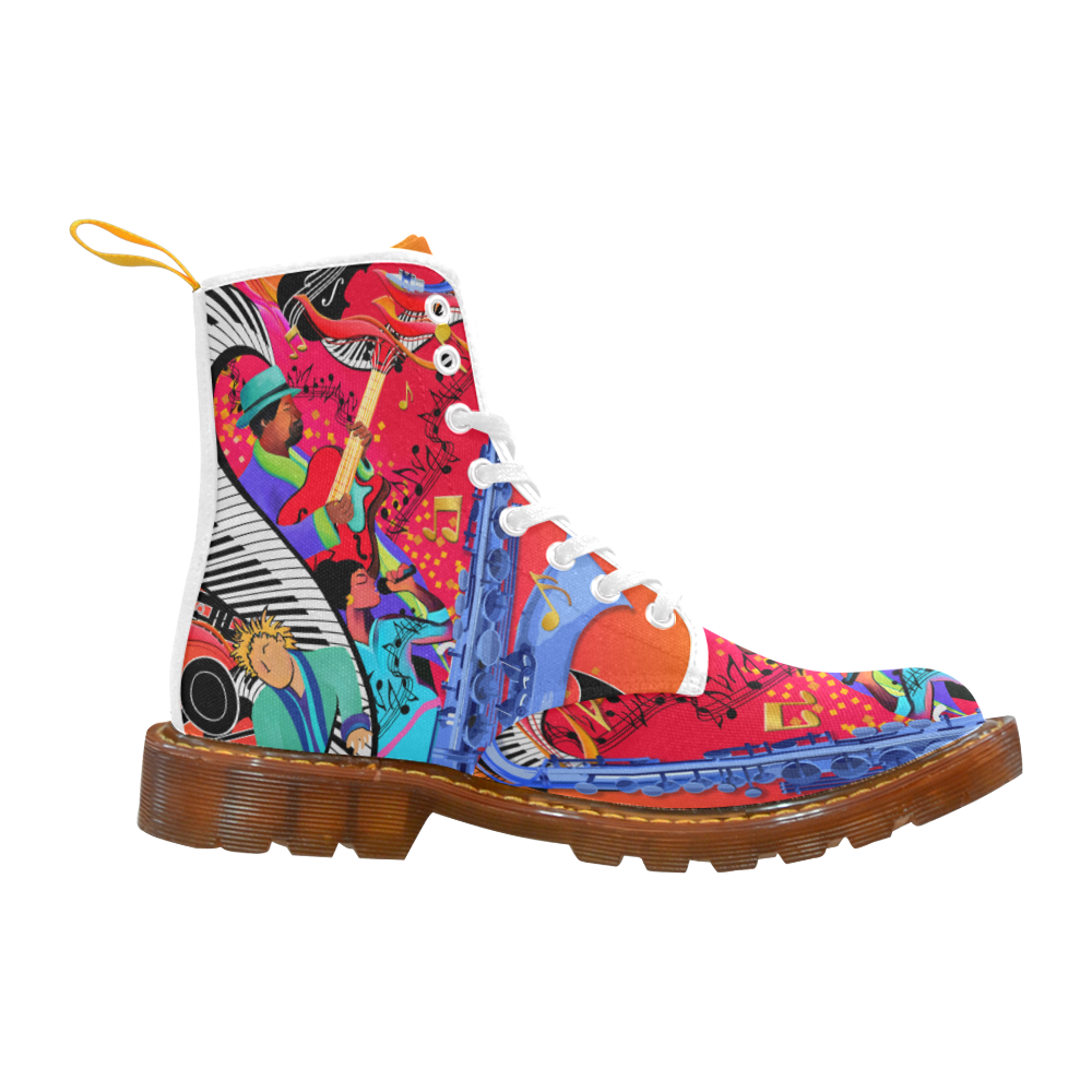 Music Art Printed Boots by Juleez Martin Boots For Women Model 1203H