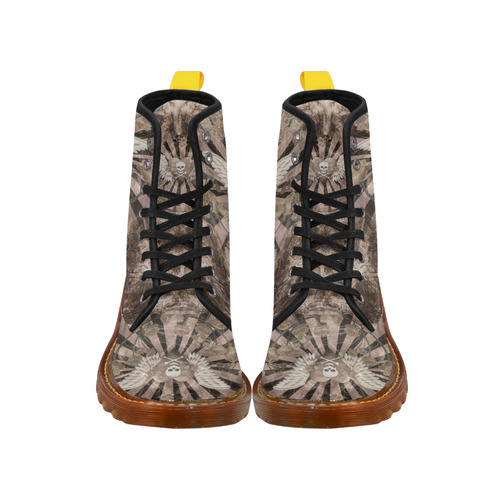 Skull Snakeskin Wings Print Boot Martin Boots For Men Model 1203H