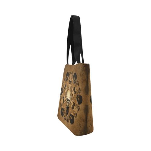 Skull with skull mandala on the background Canvas Tote Bag (Model 1657)