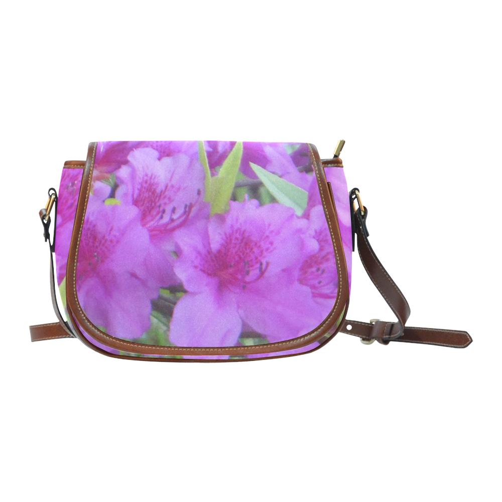 Azalea Flowers Saddle Bag/Small (Model 1649) Full Customization