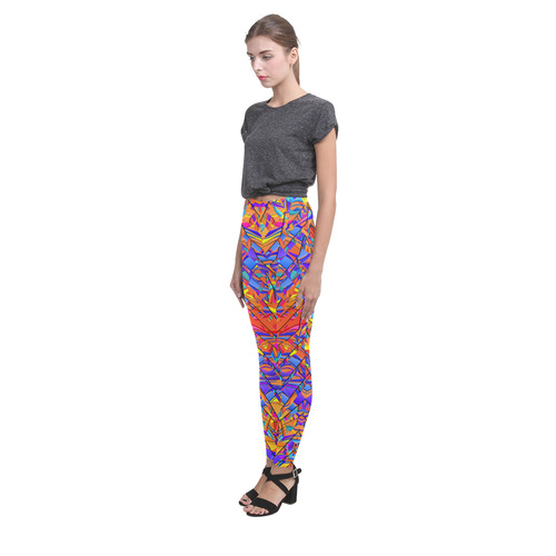 Splatter Print Colorful Leggings by Juleez Cassandra Women's Leggings (Model L01)