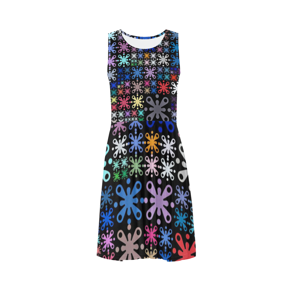 Color Party 01 by JamColors Sleeveless Ice Skater Dress (D19)