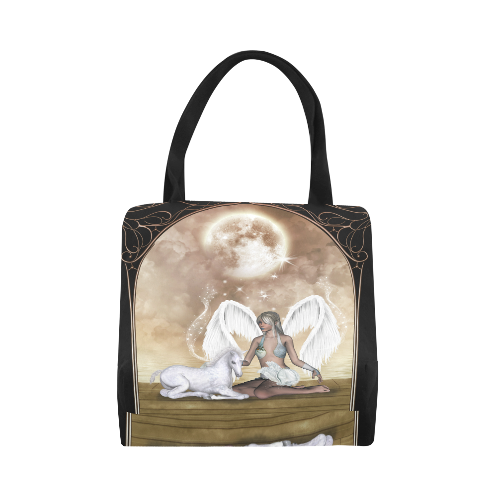 cute foal unicorn with fairy Canvas Tote Bag (Model 1657)