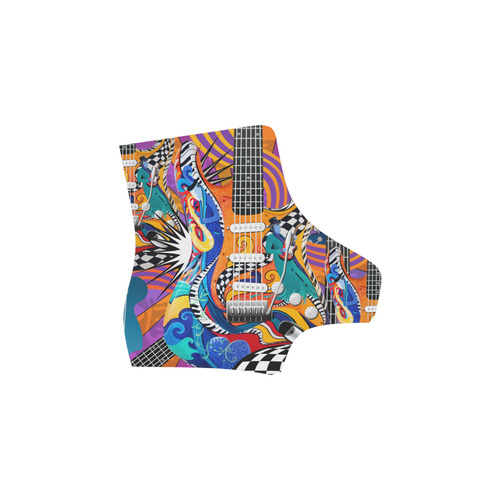 Juleez Colorful Rock Music Guitar Print Boots Martin Boots For Women Model 1203H