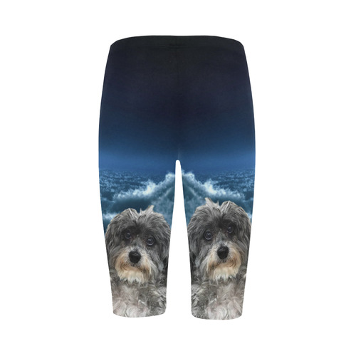 Dog Poodle Cross Hestia Cropped Leggings (Model L03)