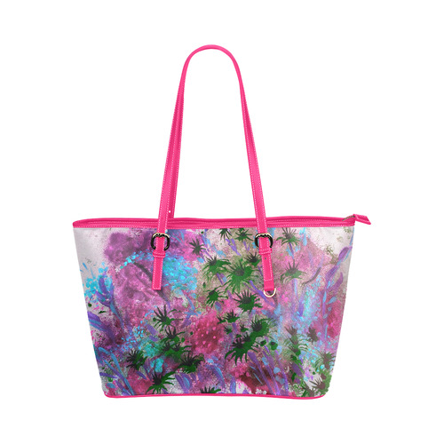 Pinksummer Leather Tote Bag/Small (Model 1651)