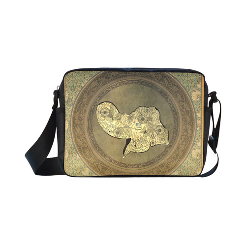 Mandala of cute elephant Classic Cross-body Nylon Bags (Model 1632)