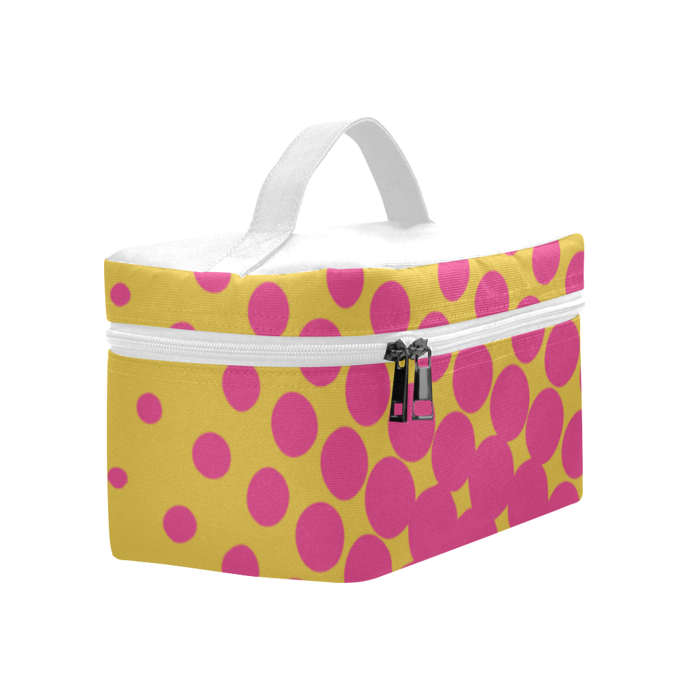 Pink Meets Yellow Cosmetic Bag/Large (Model 1658)