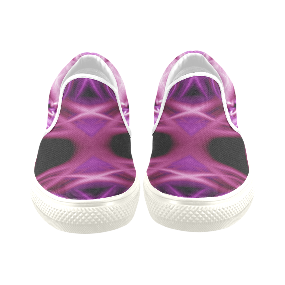 Pink Twist Slip-on Canvas Shoes for Kid (Model 019)