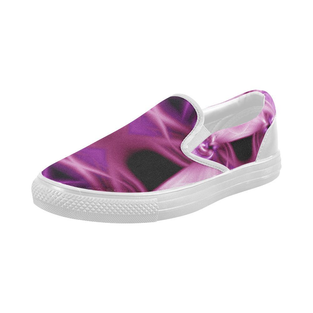 Pink Twist Women's Slip-on Canvas Shoes (Model 019)