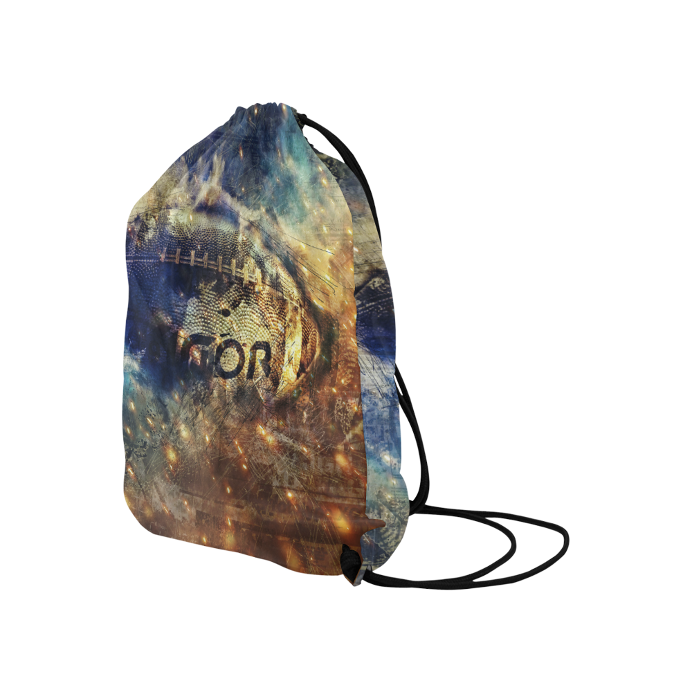 Abstract american football Large Drawstring Bag Model 1604 (Twin Sides)  16.5"(W) * 19.3"(H)