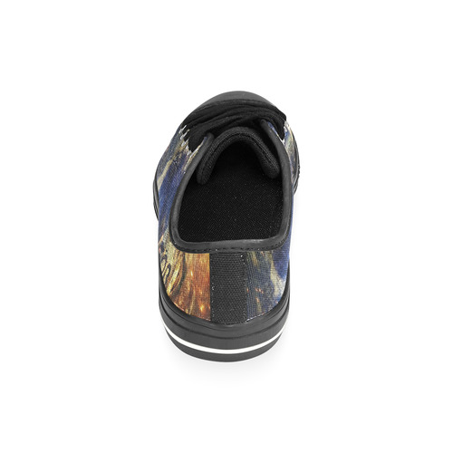 Abstract american football Low Top Canvas Shoes for Kid (Model 018)