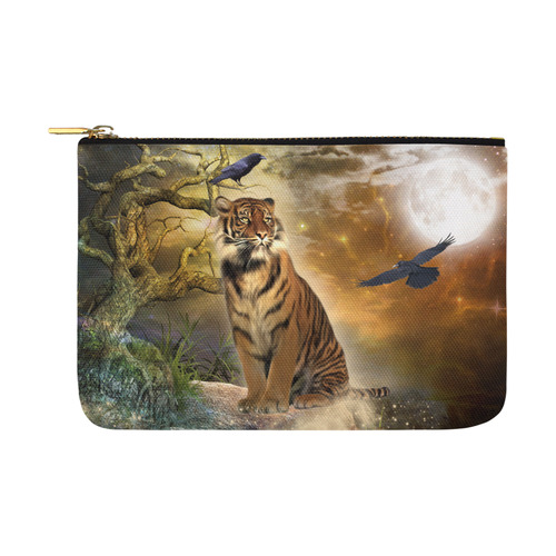 Awesome itger in the night Carry-All Pouch 12.5''x8.5''