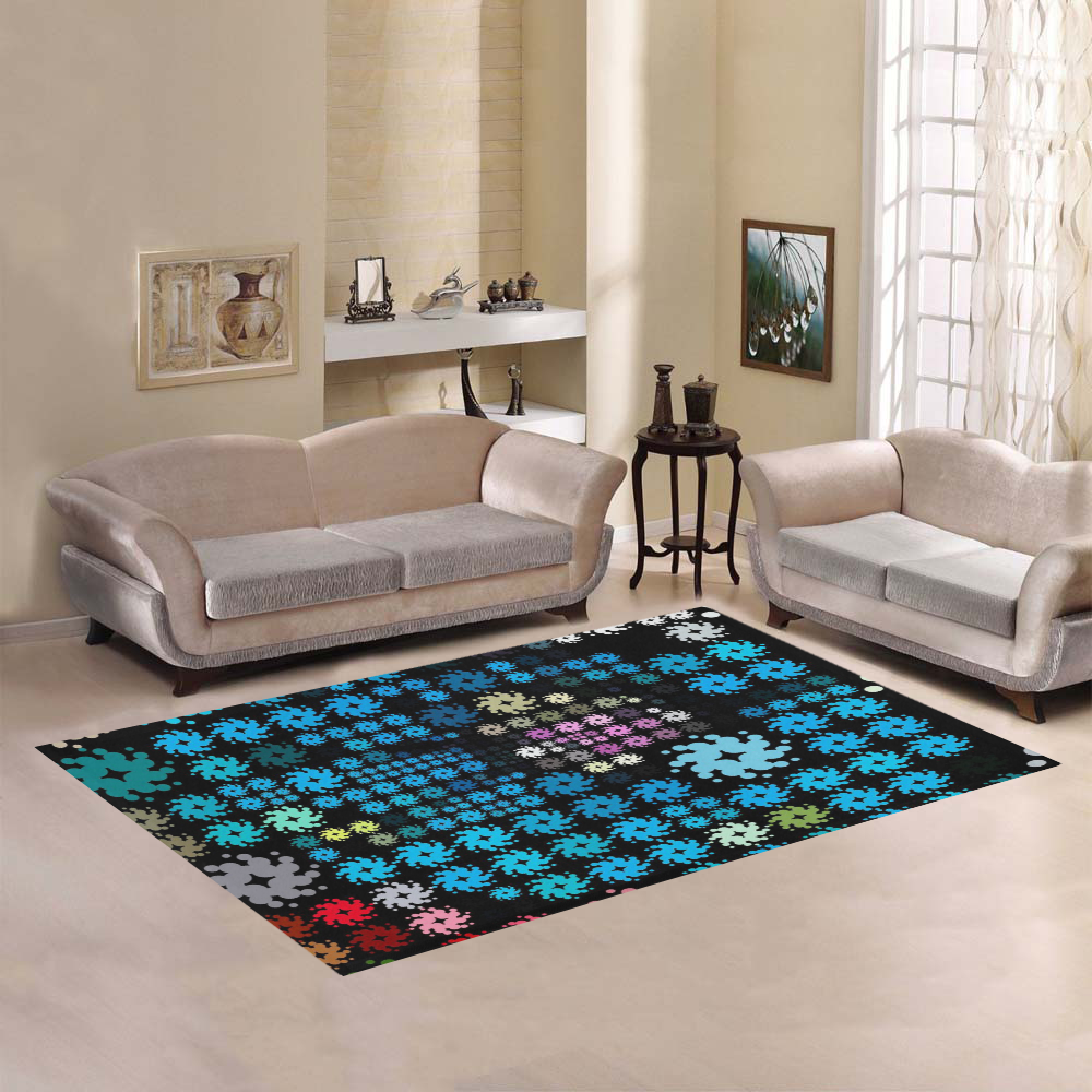 Color Party 02 by JamColors Area Rug7'x5'