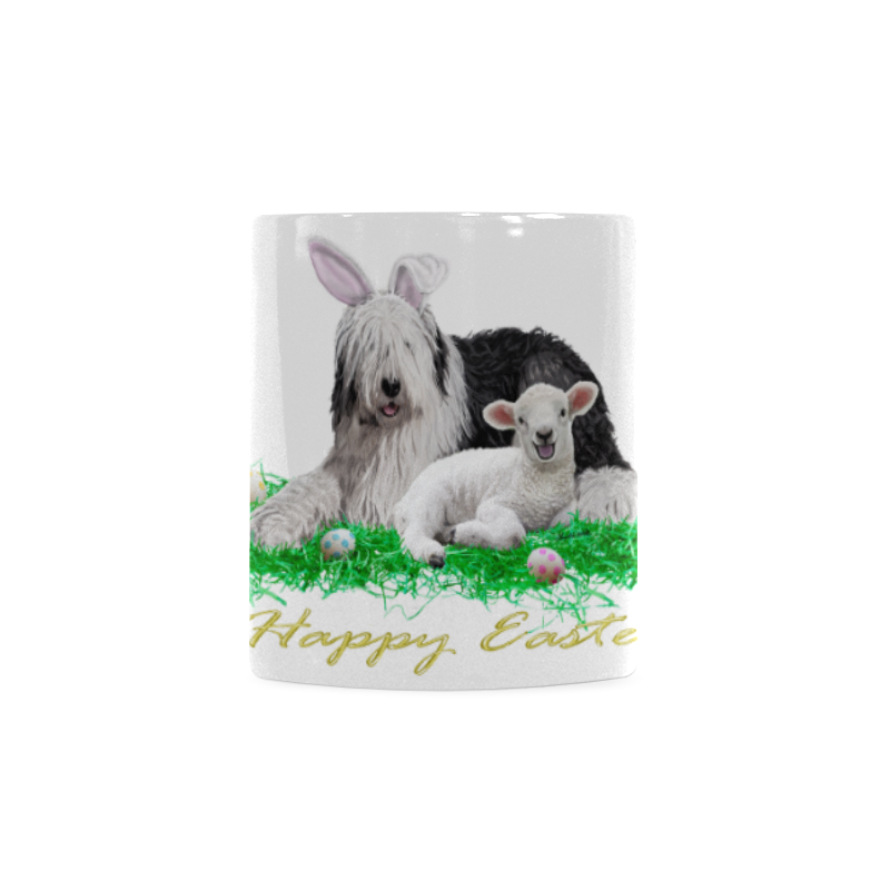 Happy Easter with eggs White Mug(11OZ)