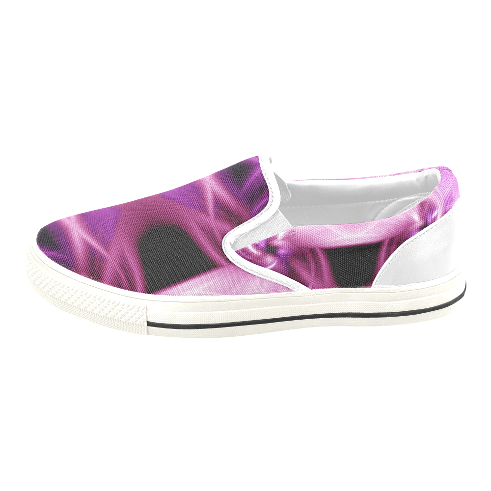 Pink Twist Slip-on Canvas Shoes for Kid (Model 019)