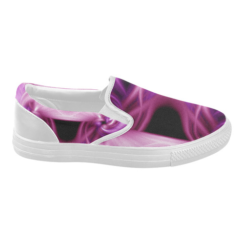 Pink Twist Women's Slip-on Canvas Shoes (Model 019)