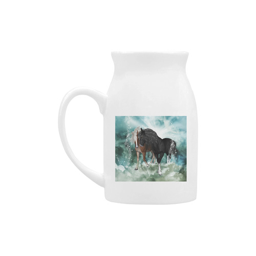 The wonderful couple horses Milk Cup (Large) 450ml