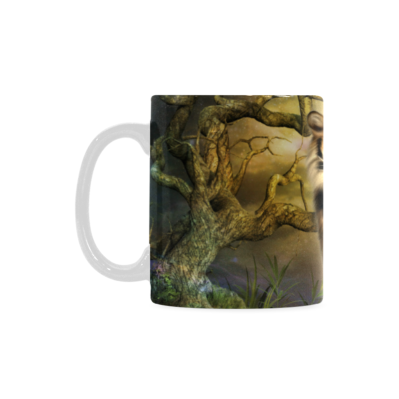 Awesome itger in the night White Mug(11OZ)