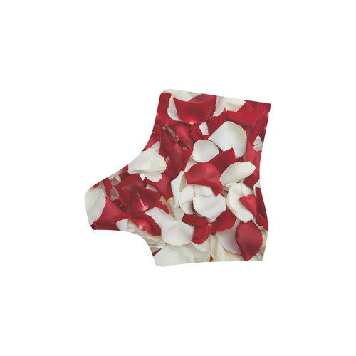 Red White Rose Martin Boots For Women Model 1203H