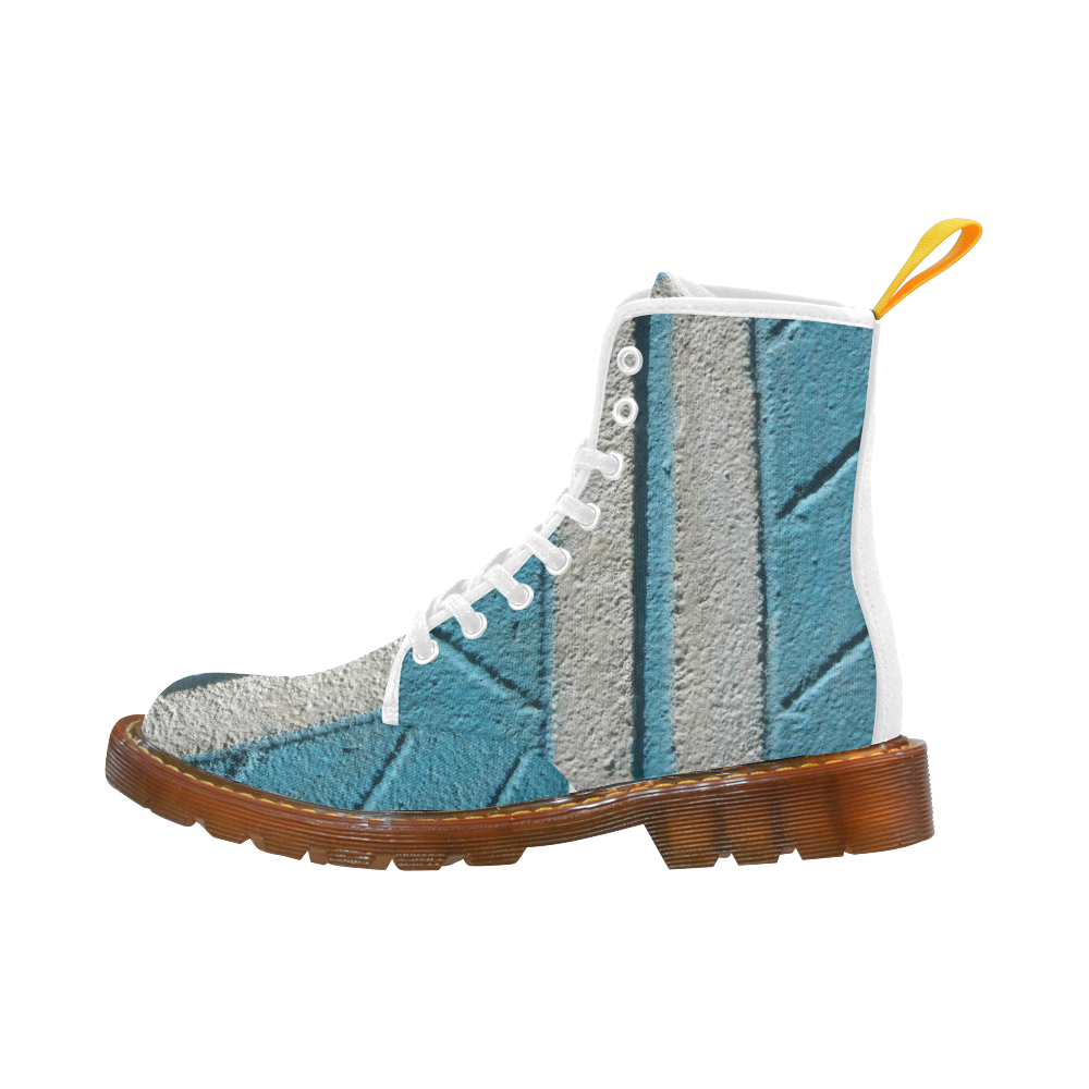 Blue White Wall Martin Boots For Women Model 1203H
