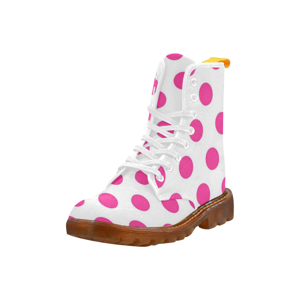 Pink Polka Dots Martin Boots For Women Model 1203H
