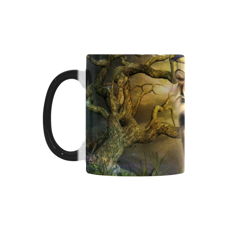 Awesome itger in the night Custom Morphing Mug