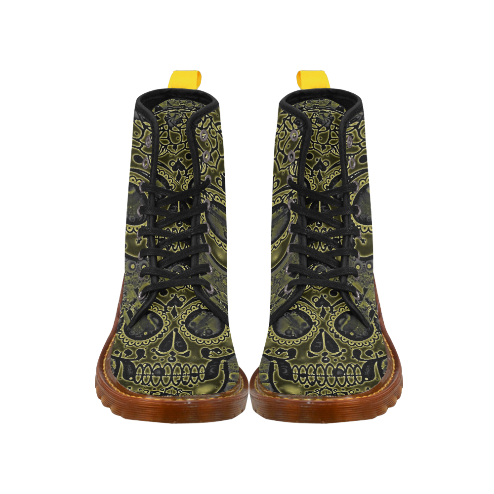 skull golden Martin Boots For Men Model 1203H