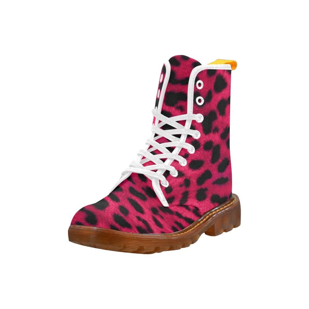 Pink Leopard Martin Boots For Women Model 1203H